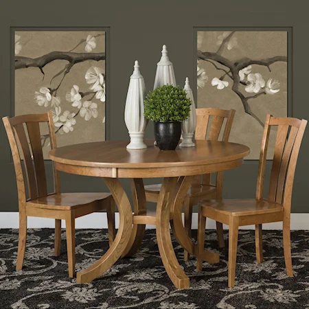 5 Piece Dining Set with Splat Back Chairs